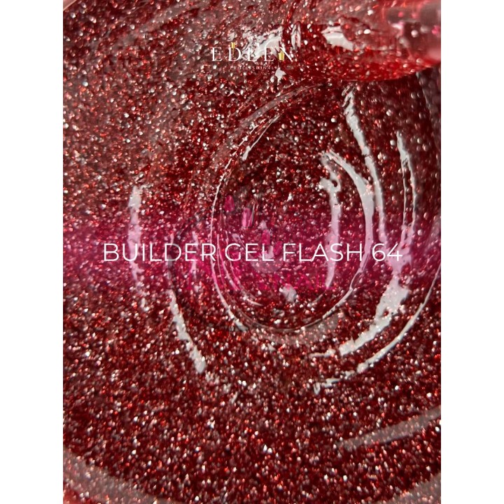 Гель Builder Gel Flash Edlen №64 30 мл світловідбиваючий